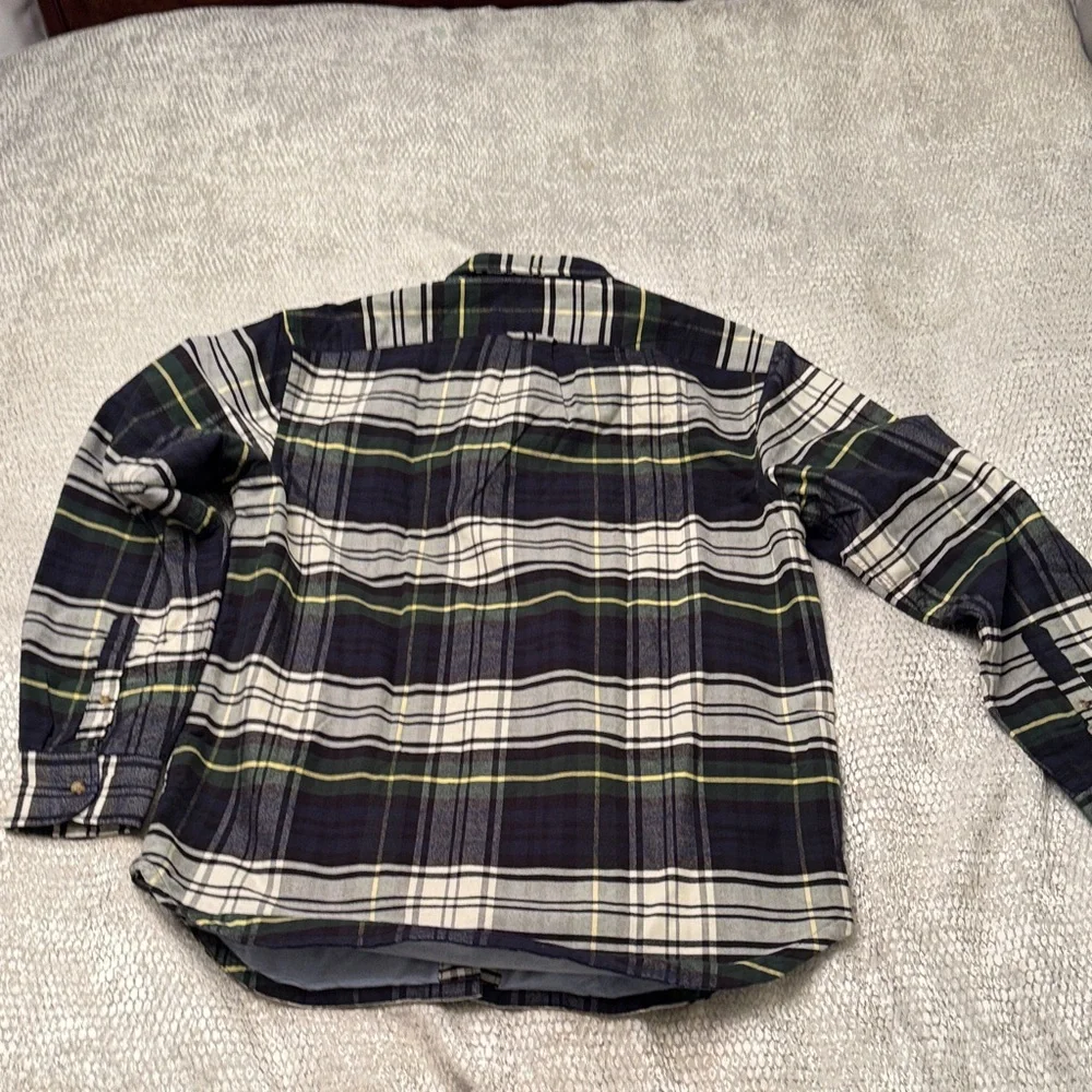 J. Crew Men's Double-faced brushed cotton oxford overshirt in Navy, Green, White